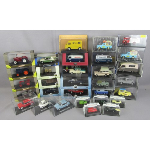 368 - OXFORD / UNIVERSAL HOBBIES group of models to include cars, commercials and tractors in various scal... 