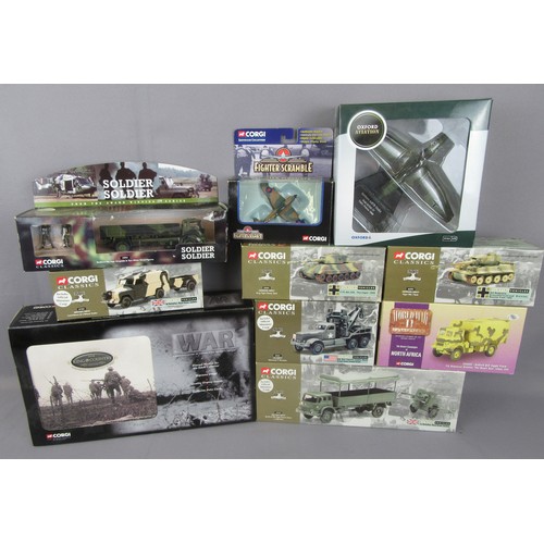 382 - CORGI CLASSICS Military to include 55601 Diamond T, 66501 Tiger Tank, 66601 King Tiger Tank, CC60303... 