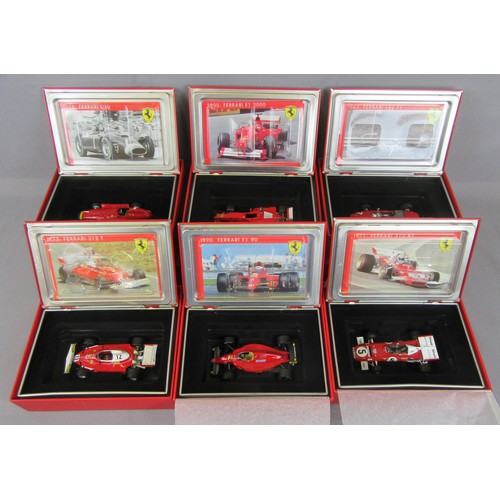 386 - IXO (HOT WHEELS) Ferrari Grand Prix Winners to include SF01, SF02, SF03, SF04, SF06 and SF07. Mint i... 