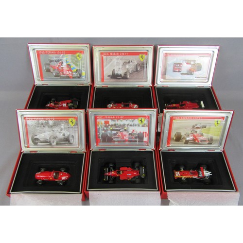 387 - IXO (HOT WHEELS) Ferrari Grand Prix Winners to include SF08, SF09, SF10, SF11, SF12 and SF13. Mint i... 