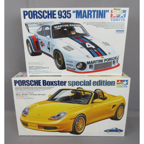 390 - TAMIYA 1/24 Porsche 935 ‘Martini and Porsche Boxster ‘Special Edition’ Kits. Both Unused in Near Min... 