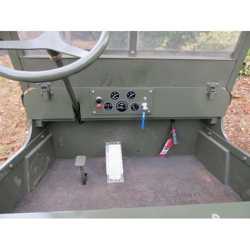 400 - ½ Scale Willys Army Jeep Electric children’s ride on by Toylander.  Factory built example in excelle... 