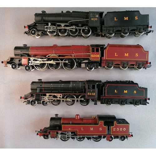 459 - HORNBY 00 Gauge LMS Loco’s comprising Princess class 4-6-2 No 6208 Princess Helena Victoria red, Cla... 