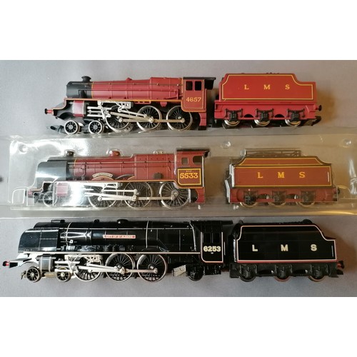 474 - HORNBY 00 Gauge LMS tender drive Loco’s comprising Class 5 No 4657 red Cat no R840. Patriot class No... 