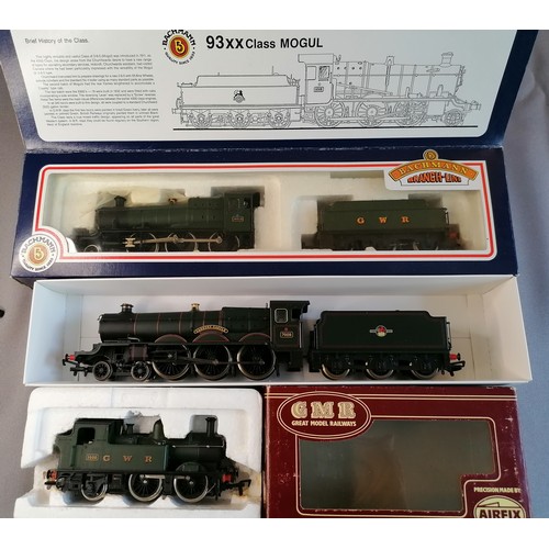 477 - BACHMANN / HORNBY 00 Gauge Loco’s comprising BACHMANN GWR class 2-6-0 93xx Mogul No 9319 green Cat n... 