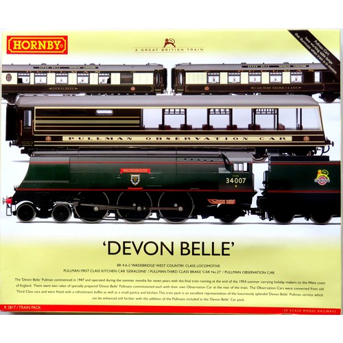 66 - HORNBY (China) 00 gauge R2817 “Devon Belle” Train Pack containing: West Country Class 4-6-2 “Wadebri... 