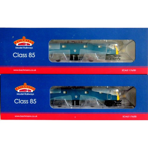 103 - BACHMANN 00 gauge 2 x 31-677 Class 85 Type AL5 Overhead Electric Locos No. E3056 BR blue. Both Near ... 