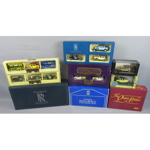 510 - LLEDO DAYS GONE Rolls Royce models to include 7x Gift Sets plus Golden Wedding Gold Plated model and... 