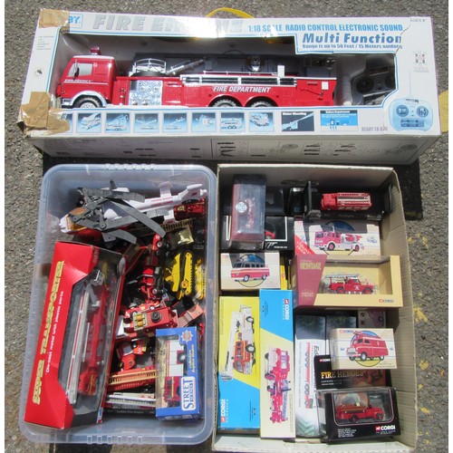 520 - FIRE RELATED VEHICLES to include Corgi, LLedo and others. Poor/unboxed to Near Mint Plus Boxed. (qty... 