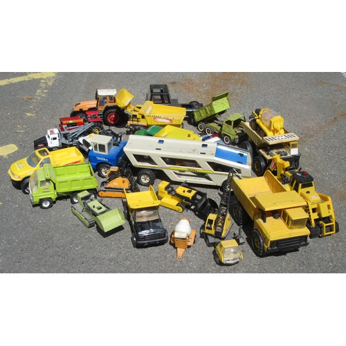 523 - TONKA Vehicles and others, Pressed Steel and Plastic, various scales. Poor to Good. (collection only... 