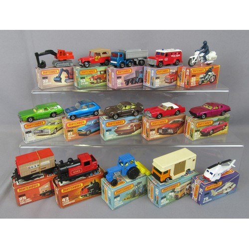 538 - MATCHBOX SUPERFAST Group of 15 to include #3 Porsche Turbo, #67 Datsun 260z and others. Very Near Mi... 