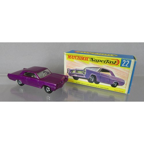 541 - MATCHBOX SUPERFAST #22 Pontiac GP in darker purple. Near Mint with a couple of small nicks in a Near... 