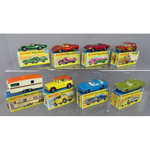 554 - MATCHBOX SUPERFAST Group of 8 to include #14 ISO Grifo, #45 Ford Group 6 and others. Excellent to Mi... 