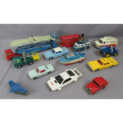 573 - DINKY / CORGI Group of unboxed models to include Corgi Car Transporter, Corgi 007 Lotus Esprit, Corg... 