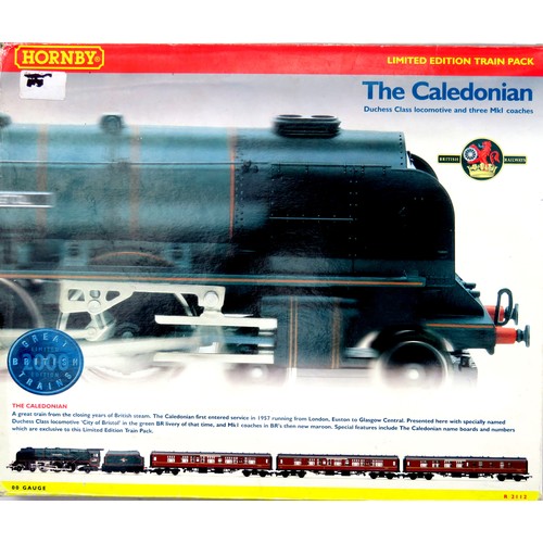 128 - HORNBY 00 gauge R2112 “The Caledonian” Train Pack containing: Coronation Class “City of Bristol” Loc... 