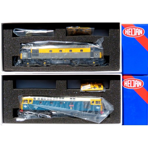 132 - HELJAN 00 gauge Class 33 Diesel Electric Locos comprising: 3300 “Sealion” No. 33065 grey with yellow... 