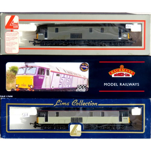 136 - BACHMANN / LIMA 00 gauge Locos comprising: Bachmann 32-750K Class 57/6 “Porterbrook” No. 57601 purpl... 