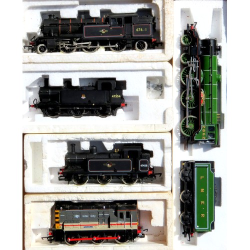 140 - BACHMANN / HORNBY 00 gauge Locos comprising: Bachmann 0-6-0 Tank Loco No. 47354 BR black, 2-6-2 Tank... 