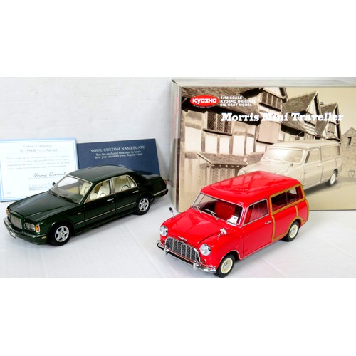 168 - FRANKLIN MINT / KYOSHO Model Vehicles comprising: Franklin Mint 1/24 scale 1998 Bentley Arnage 4-doo... 