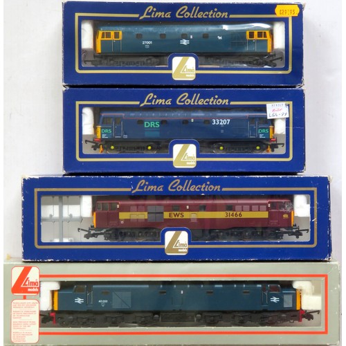 191 - LIMA 00 gauge Diesel Locos comprising: Class 31 No. 31466 EWS maroon and gold, Class 40 No. 40052 BR... 