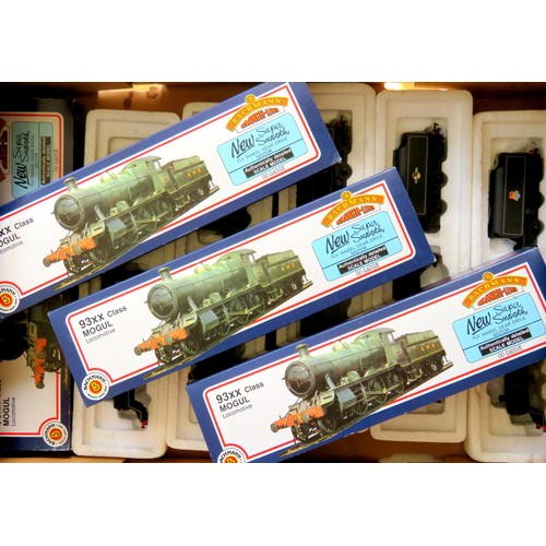 224 - BACHMANN 00 gauge 2 x 31-803 93xx Loco and Tender Tops GWR black plus 2 x 31802 93xx BR black (Loco ... 