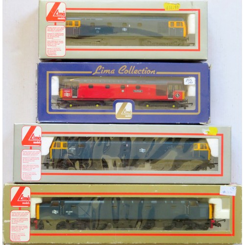 250 - LIMA 00 gauge Diesel Locos comprising: Class 27 No. 27102 BR blue, Class 33 “Eastleigh” No. 33021 BR... 