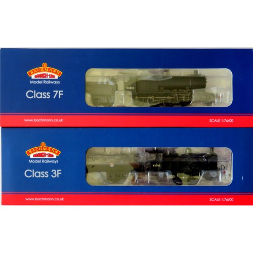 264 - BACHMANN 00 gauge Steam Locos comprising: 31-62 Class 3F 0-6-0 Loco and Tender No. 43762 BR black ea... 