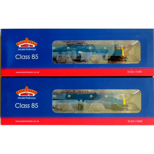 265 - BACHMANN 00 gauge BR blue Overhead Electric Locos comprising: 31-677 Type AL5 No. E3056, plus 31-678... 