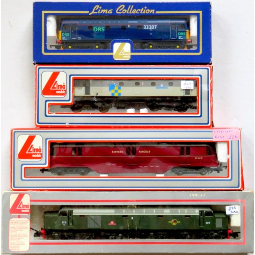 279 - LIMA 00 gauge Diesel Locos comprising: Class 33 “Shakespeare Cliff” No. 33051 2-tone grey, Railcar “... 