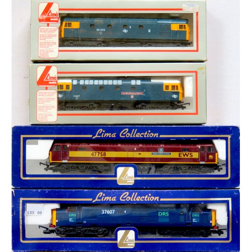 283 - LIMA 00 gauge Diesel Locos comprising: Class 37 No. 37601 DRS blue Limited Edition with Certificate ... 