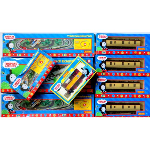 296 - HORNBY 00 gauge Thomas and Friends Loco, Rolling Stock and Track Packs comprising: R9683 0-4-0 Diese... 