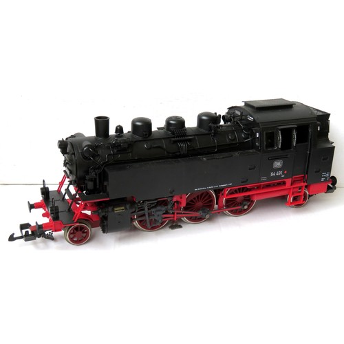 575 - PIKO 37210 G-scale (DCC Fitted) DB III BR64 2-6-2 Tank Loco No. 64491 DB black with smoke, direction... 