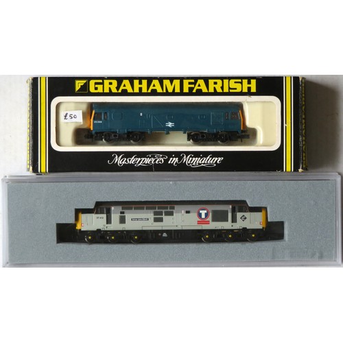 585 - GRAHAM FARISH N gauge Locos comprising: 8305 Class 25 Diesel Loco No. 25288 BR blue. Excellent and B... 