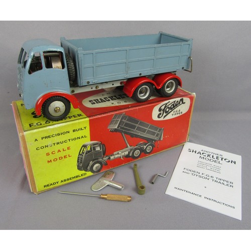 576 - SHACKLETON Foden FG6 Tipper Lorry, Grey with Red mudguards. Good Plus in Reproduction Packaging and ... 