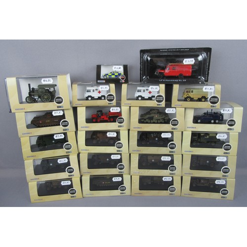 490 - OXFORD MILITARY 1:76 scale Military & Emergency vehicles. (22) Ex Shop Stock.