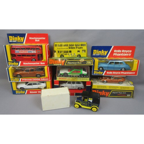 373 - DINKY TOYS to include 180 Rover 3500, 123 Princess 2200HL Saloon, 289 Routemaster Bus, 295 Atlantean... 