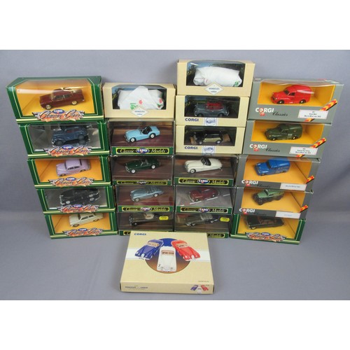 384 - CORGI CLASSIC cars to include Ford, Jaguar, Austin and others. Near Mint to Mint in Near Mint to Min... 