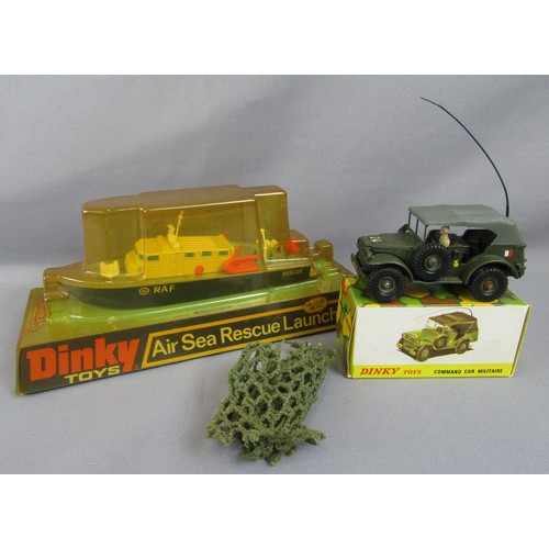 477 - DINKY TOYS 810 Command Car Militaire and 678 Air Sea Rescue Launch. Near Mint to Mint in Near Mint B... 