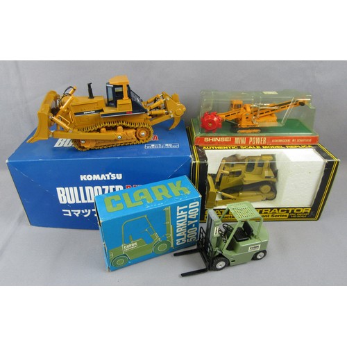 531 - PLANT VEHICLES to include Komatsu D475A Bulldozer by Replicars, NZG Cat D8N Tractor Bulldozer, Shins... 