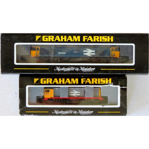 545 - GRAHAM FARISH (Bachmann) N gauge Diesel Locos comprising: 371-251 Class 50 “St. Vincent” No. 50004 B... 