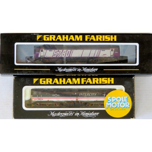 550 - GRAHAM FARISH N gauge Diesel Locos comprising: 8026 Class 47 “Fire Fly” No. 47834 Intercity 2-tone g... 