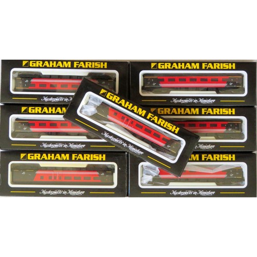 552 - GRAHAM FARISH (Bachmann) N gauge 7 x Virgin Trains livery Coaches (4 x 374-750, 2 x 374-675, 1 x 374... 