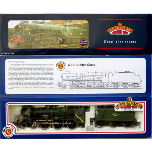 14 - BACHMANN 00 gauge Steam Locos comprising: 31-51 Jubilee Class 4-6-0 “Silver Jubilee” Loco and Tender... 