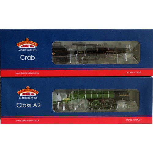 39 - BACHMANN 00 gauge Steam Locos comprising: 32-180 Crab  2-6-0 Loco and Tender No. 42919 BR lined blac... 