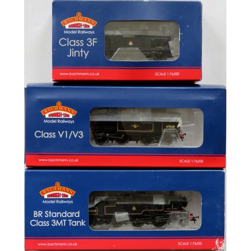 41 - BACHMANN 00 gauge Steam Locos comprising: 31-613 V3 2-6-2 Tank Loco No. 67628 BR lined black late cr... 