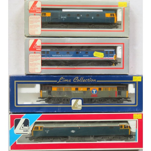 49 - LIMA 00 gauge Diesel Locos comprising: Class 47 No. 47357 BR blue, Class 31 No. 31112 Transrail yell... 