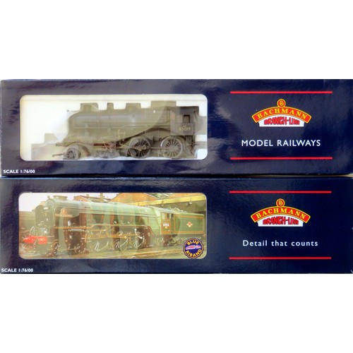 76 - BACHMANN 00 gauge Locos comprising: 32-580 Ivatt 2-6-0 Loco and Tender No. 43019 BR lined black late... 