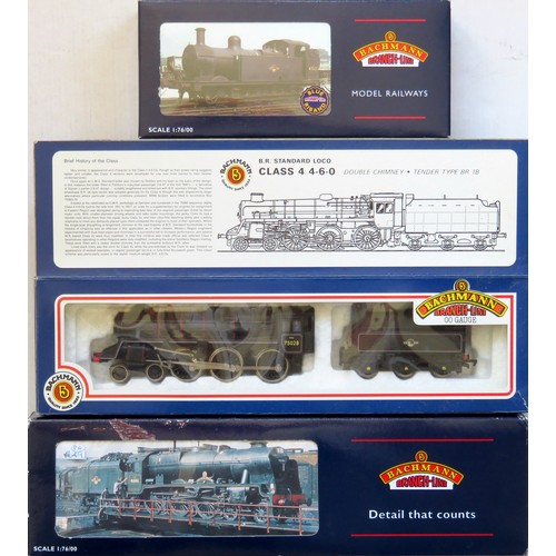77 - BACHMANN 00 gauge Steam Locos comprising: 31-227 Rebuilt Scot 4-6-0 “Queens Westminster Rifleman” Lo... 