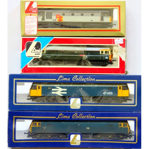 103 - LIMA 00 gauge Diesel Locos comprising: Class 47 No. 47455 BR blue, Class 33 “Eastleigh” No. 33008 BR... 