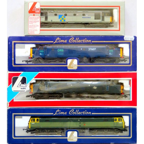 106 - LIMA 00 gauge Diesel Locos comprising: Class 37 No. 37017 BR blue, Class 33 “Shakespeare Cliff” No. ... 
